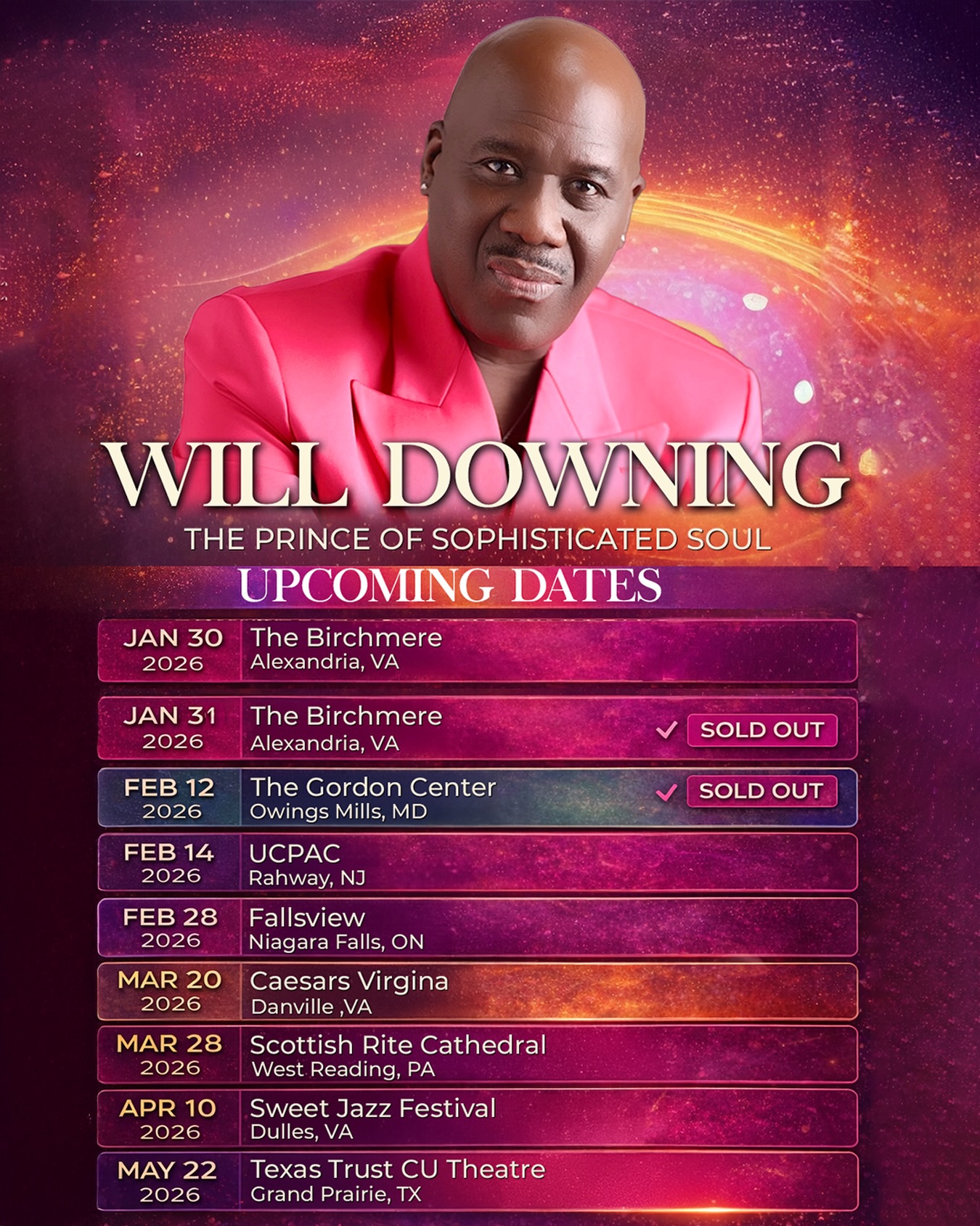 Will Downing Tour Poster 2026
